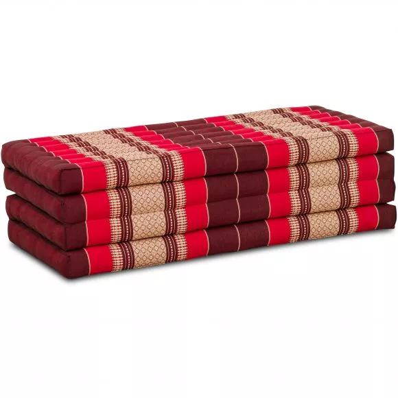 Folding Mattress, 200 cm x 110 cm, ruby-red
