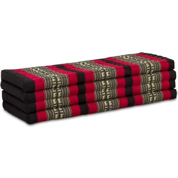 Folding Mattress, 200 cm x 140 cm, black elephants