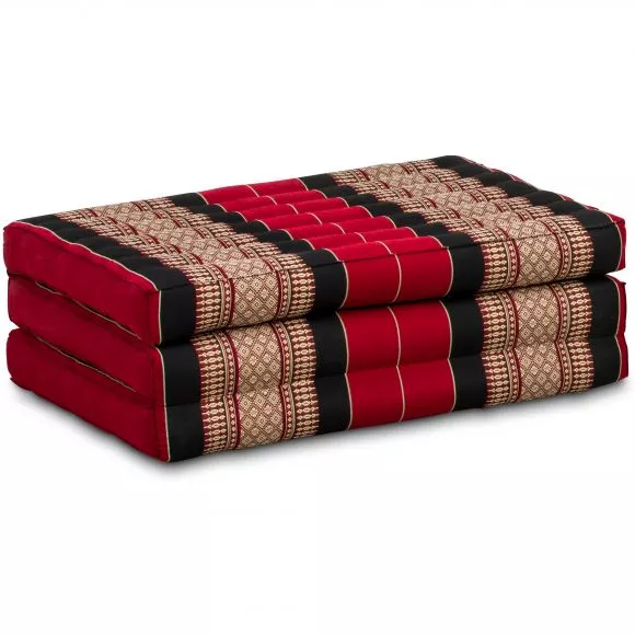 Folding Mattress, 140 cm x 70 cm, red / black