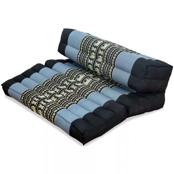 Block pillow (foldable) blue / elephants