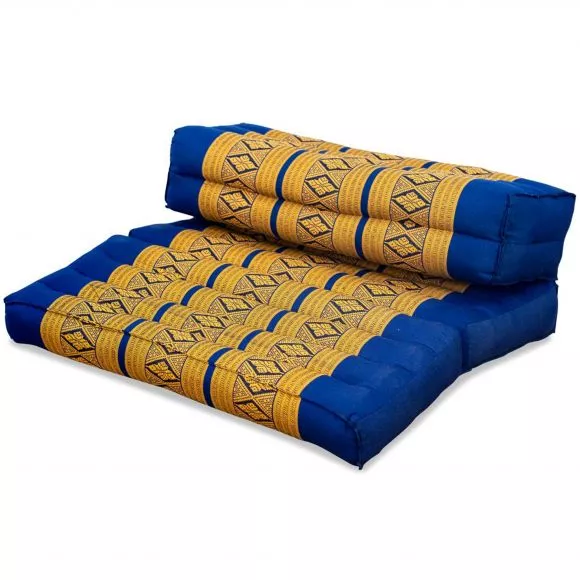 Block pillow (foldable) blue / yellow