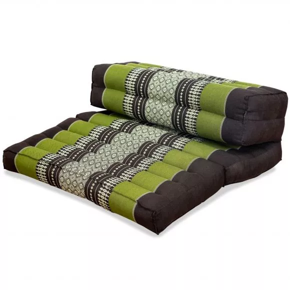 Block pillow (foldable) brown / green