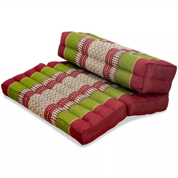 Block pillow (foldable) red / green