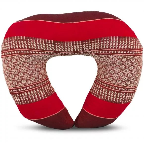 Kapok Neck Pillow, ruby-red