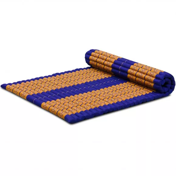 Roll Up Mattress, L, blue / yellow