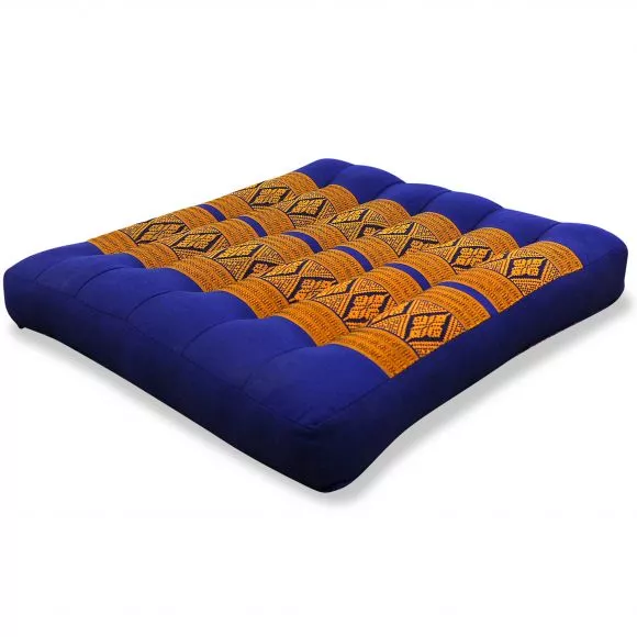 Kapok Seat Cushion, Size M, blue yellow