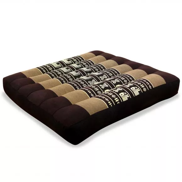 Kapok Seat Cushion, Size M, brown elephants