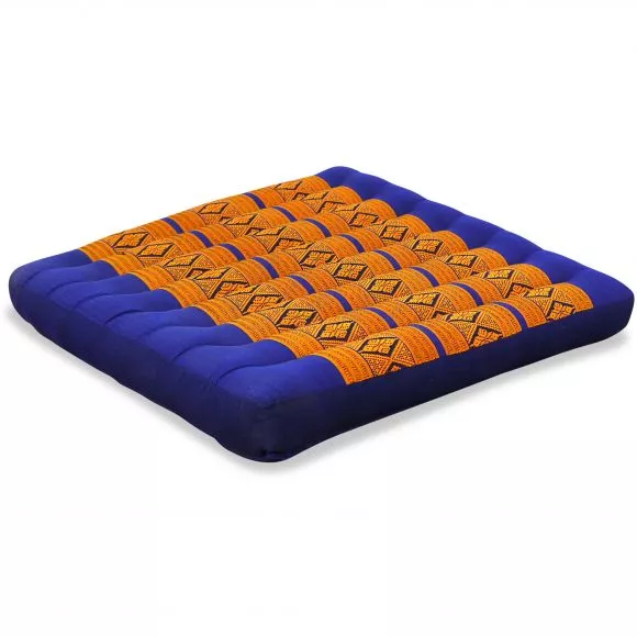 Kapok Seat Cushion, Size L, blue yellow