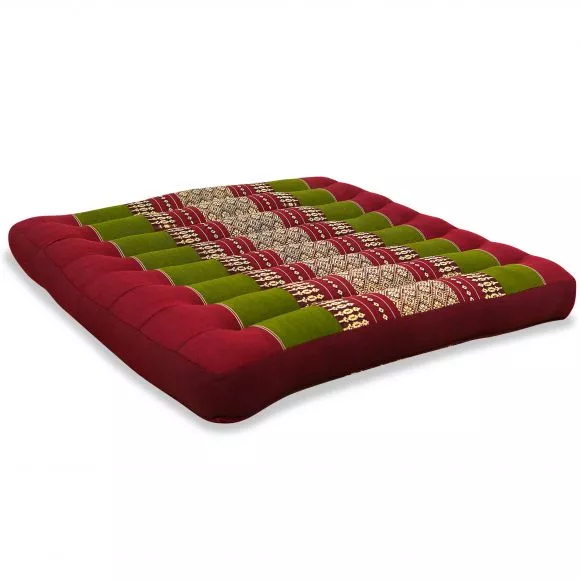 Kapok Seat Cushion, Size L,  red / green
