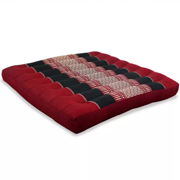 Kapok Seat Cushion, Size L,  red / black