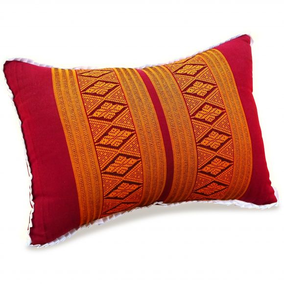 Small Throw Pillow, red / yellow
