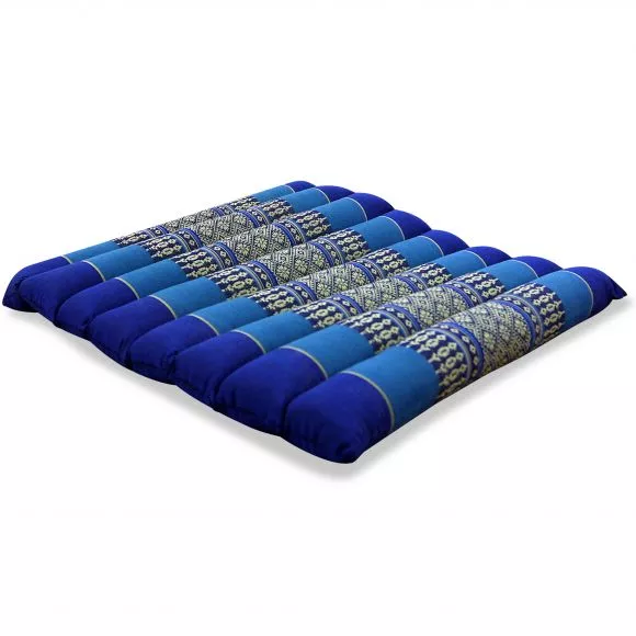 Kapok Quilted Seat Cushion, Size M, blue