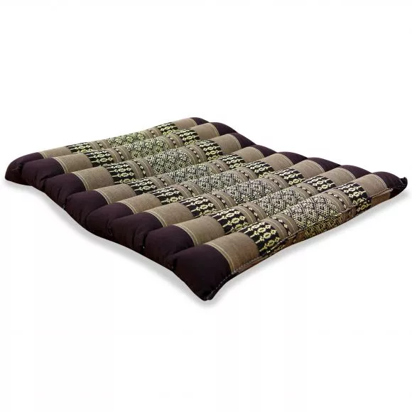 Kapok Quilted Seat Cushion, Size M, brown