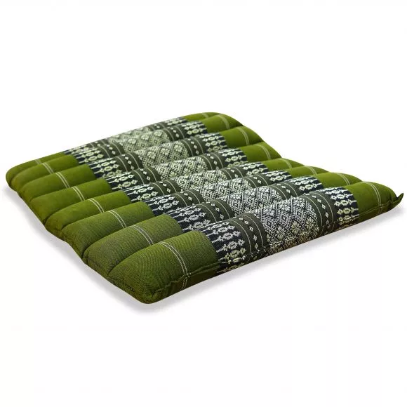 Kapok Quilted Seat Cushion, Size M, green