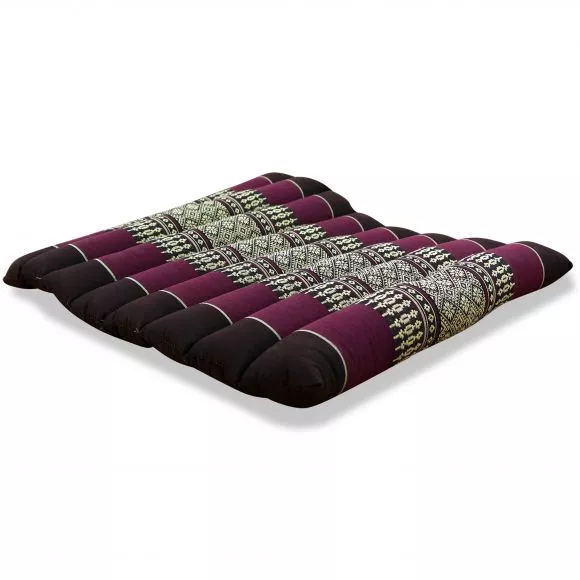 Kapok Quilted Seat Cushion, Size M, bordeaux