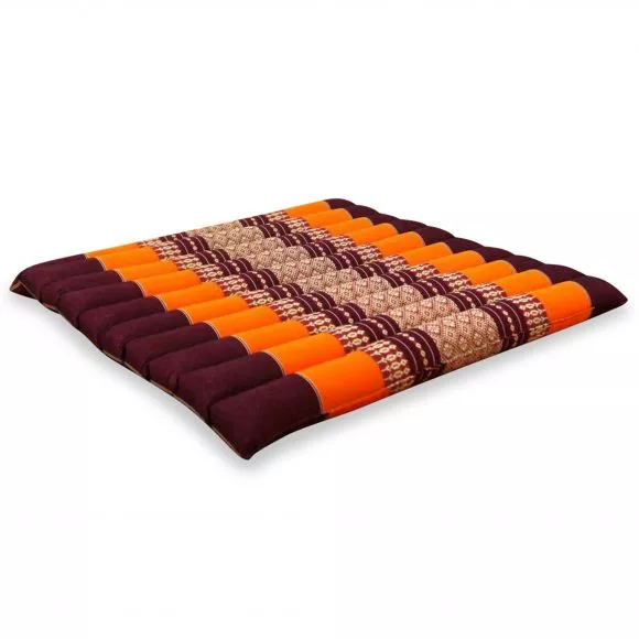 Kapok Quilted Seat Cushion, Size L, orange