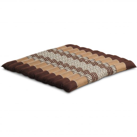 Kapok Quilted Seat Cushion, Size L, brown