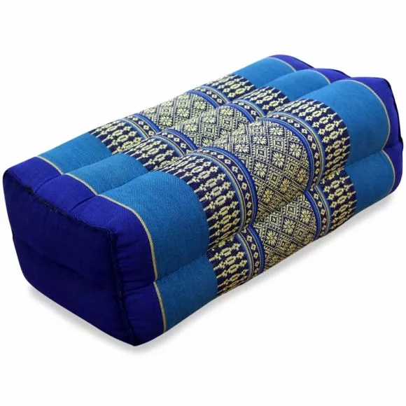 Block pillow, blue