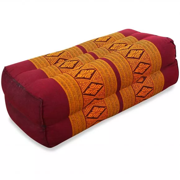 Block pillow, red / yellow