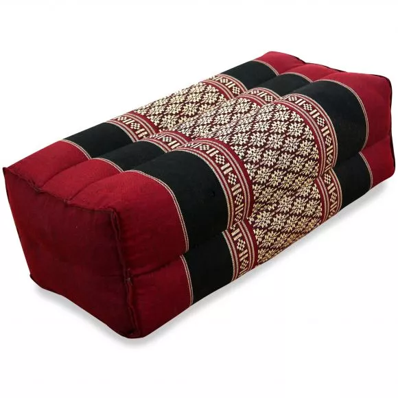 Block pillow, red / black