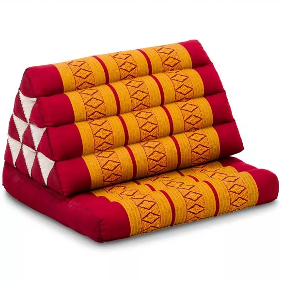Thai Cushion 1 Fold, red / yellow