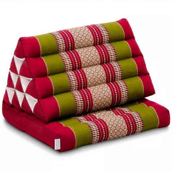 Thai Cushion 1 Fold, red / green