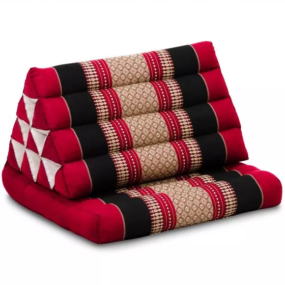 Thai Cushion 1 Fold, red / black
