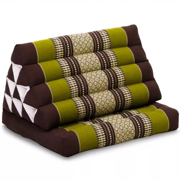 Thai Cushion 1 Fold, brown / green