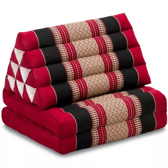 Thai Cushion 2 Fold, red / black