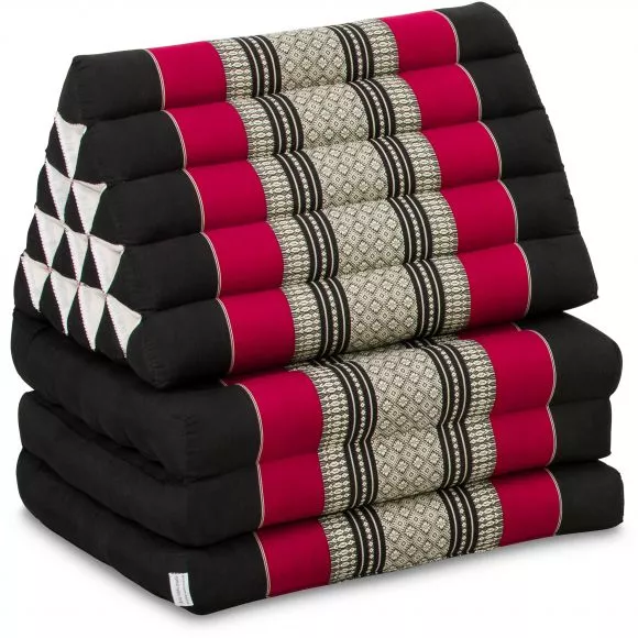 Thai Cushion XXL-Height, black / red