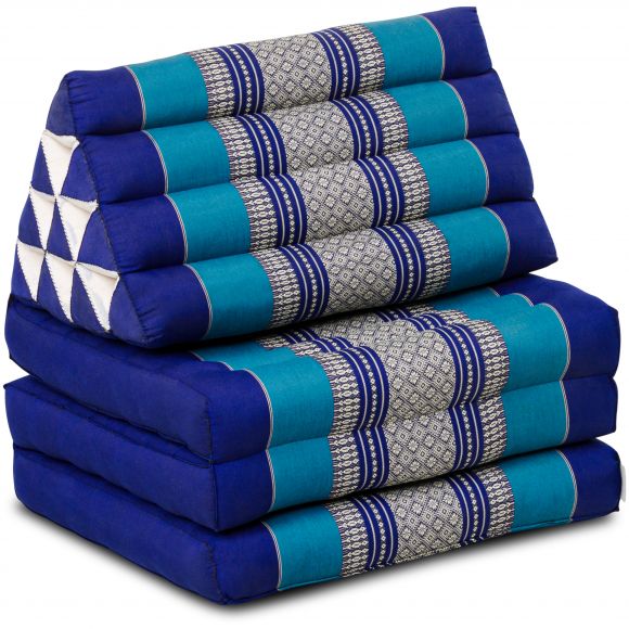 Thai Cushion 3 Fold, blue
