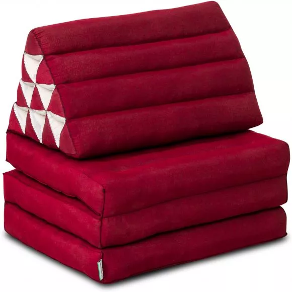 Thai Cushion 3 Fold, red monochrome