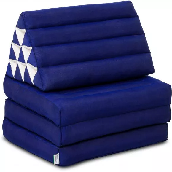 Thai Cushion 3 Fold, blue monochrome