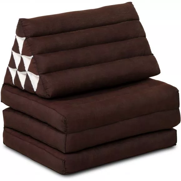 Thai Cushion 3 Fold, brown monochrome