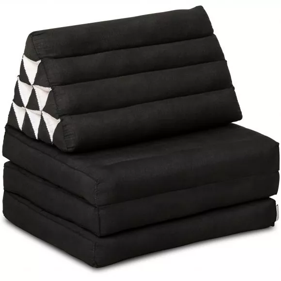 Thai Cushion 3 Fold, black monochrome