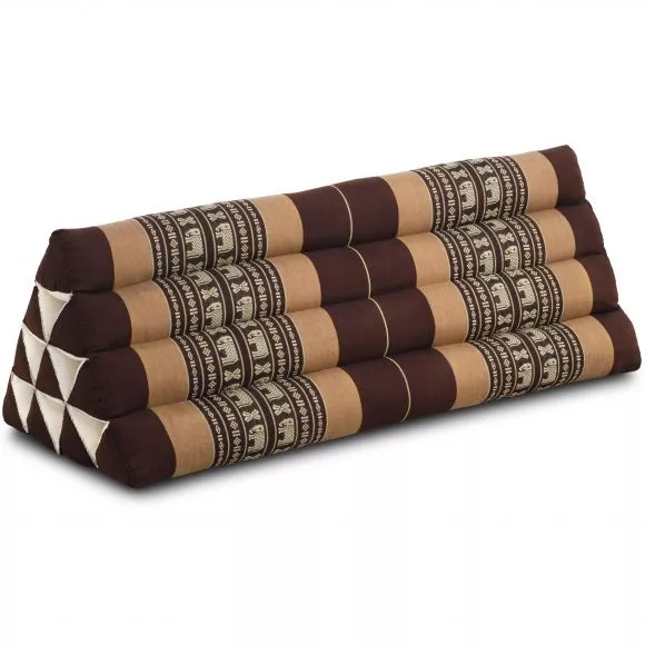 Triangle Cushion XXL-Width, brown elephants