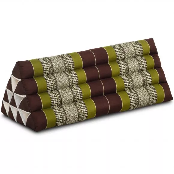 Triangle Cushion XXL-Width, brown / green