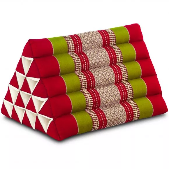 Triangle Cushion XXL-Height, red / green