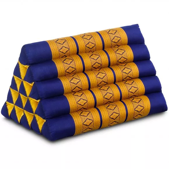 Triangle Cushion XXL-Height, blue / yellow
