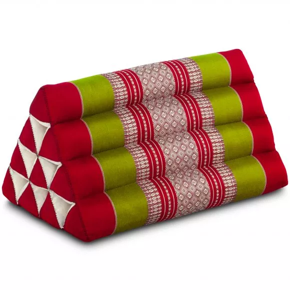 Triangle Cushion, red / green