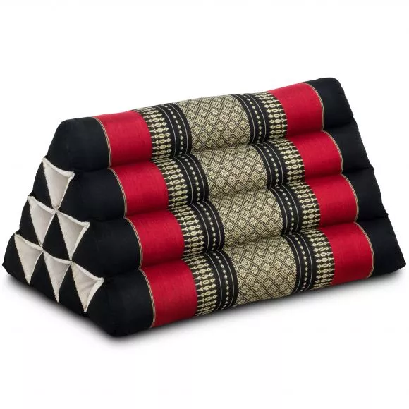 Triangle Cushion, black / red