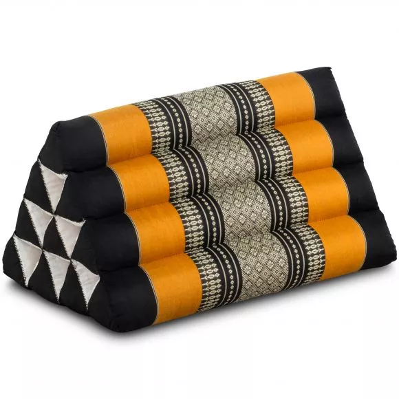 Triangle Cushion, black / orange