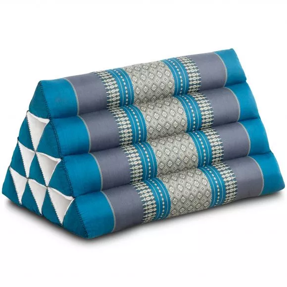 Triangle Cushion, light blue