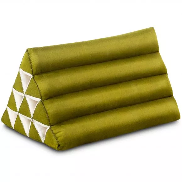 Triangle Cushion, monochrome, green