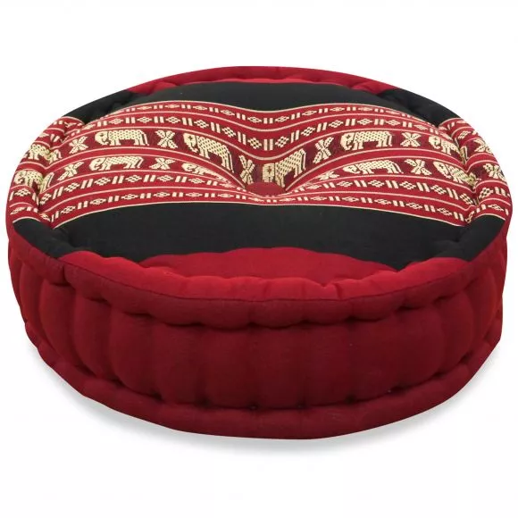 Zafu Pillow, red elephants