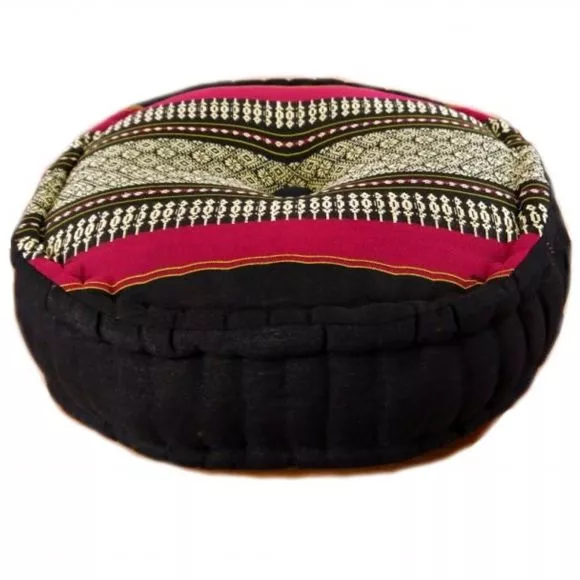 Zafu Pillow, black / red