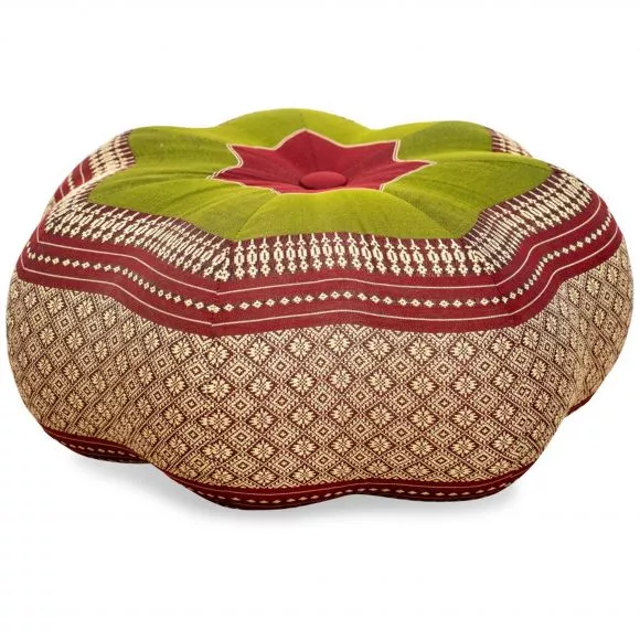 Zafu Cushion, great star, red / green