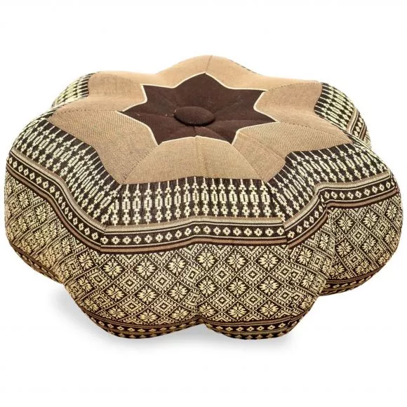 Zafu Cushion, little star, brown