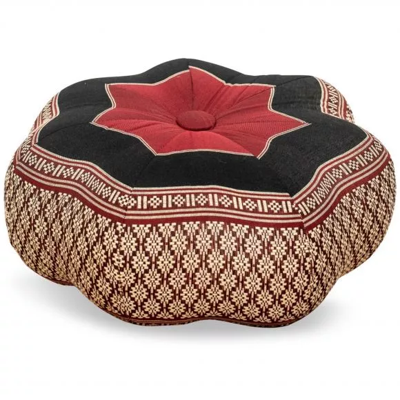 Zafu Cushion, little star, red / black