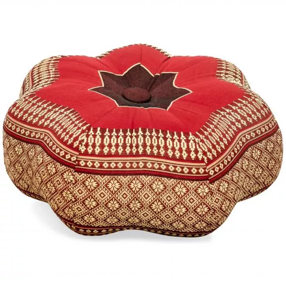 Zafu Cushion, little star, ruby-red